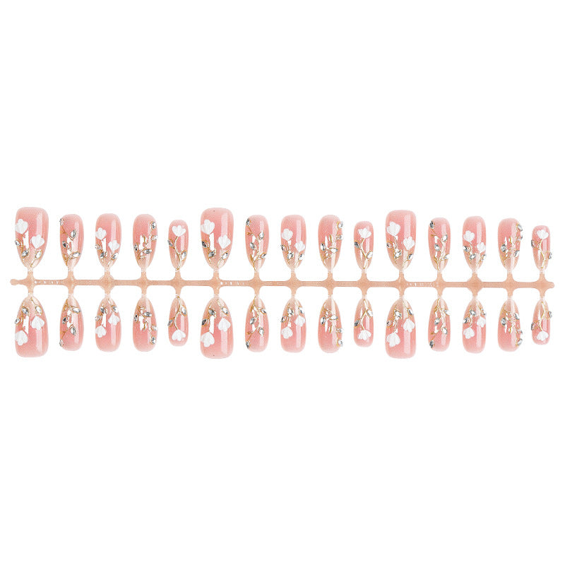 Premium Floral Press-On Nail Art Set Brehn