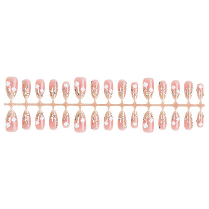 Premium Floral Press-On Nail Art Set Brehn