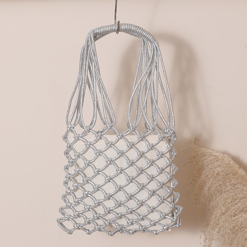 Damen Elegante Makramee Einkaufstasche Brehn