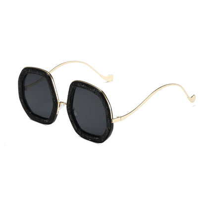 Damen geometrische Sonnenbrille mit luxuriösem Rahmen Brehn