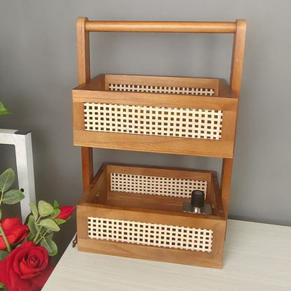 Holz Mehrstufiger Kosmetikorganisator Brehn