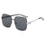 Damen modische quadratische Brille mit filigranem Metallrahmen Brehn