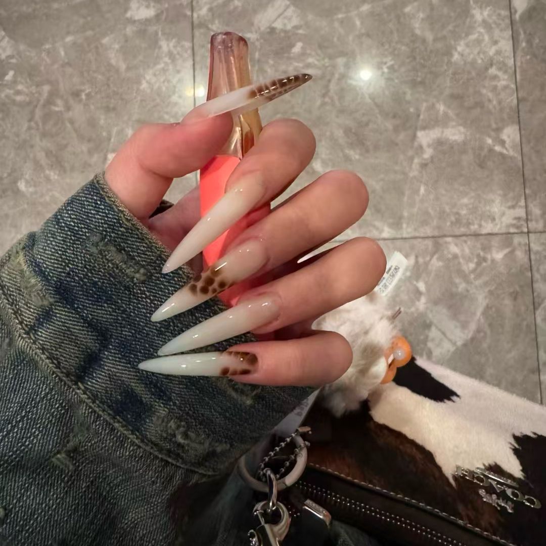 Künstlerische Lange Stiletto-Nagelverzierungen Brehn
