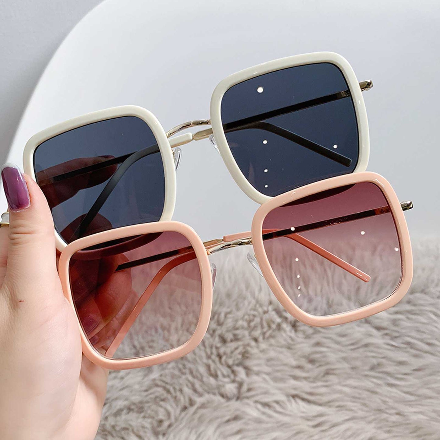 Damen Sonnenbrille mit quadratischem Rahmen und polarisierenden Gläsern Brehn