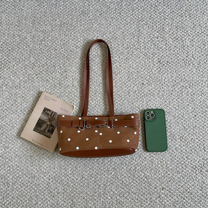 Stylische Pünktchen Schultertasche