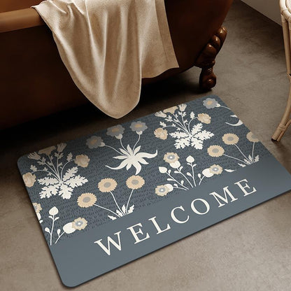 Elegante Blumendesign-Badmatte