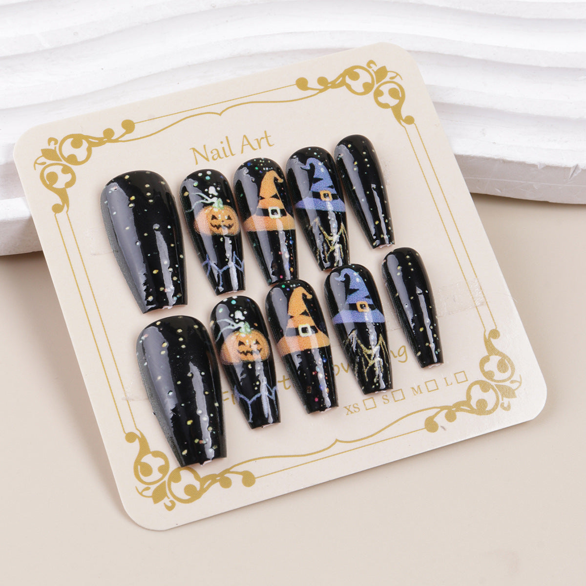Halloween-Themen Press-On Nagelspitzen Brehn