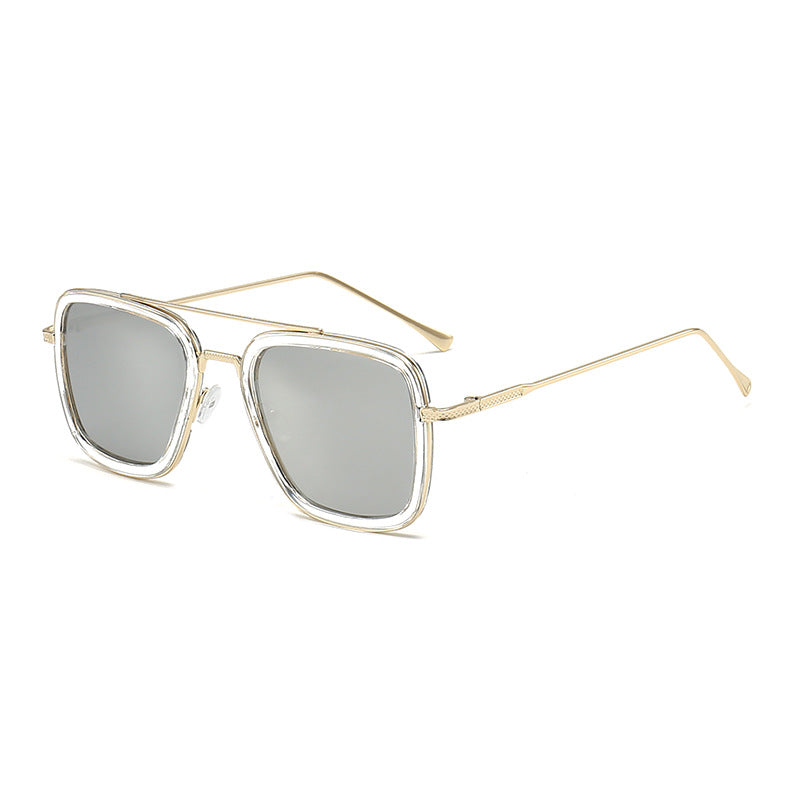 Damen modische quadratische Sonnenbrille mit metallischen Details Brehn