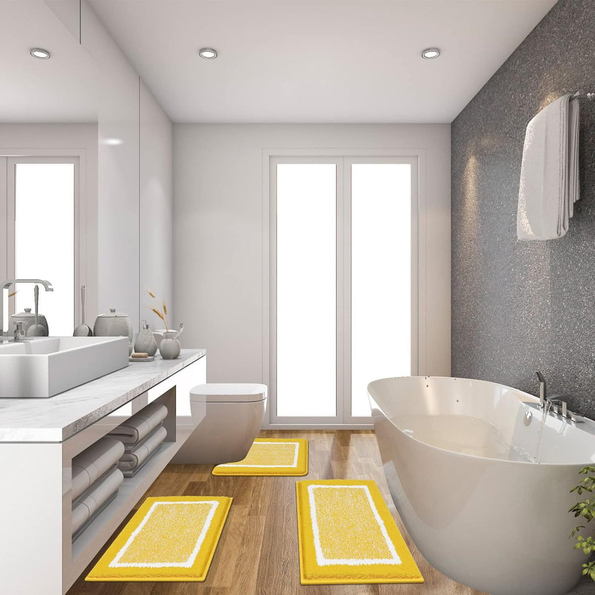 Luxuriöses Weiches Badezimmermatten-Set