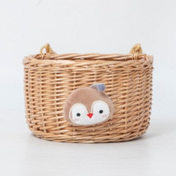Handgewebter Weidenkorb mit Tiermotiv Brehn