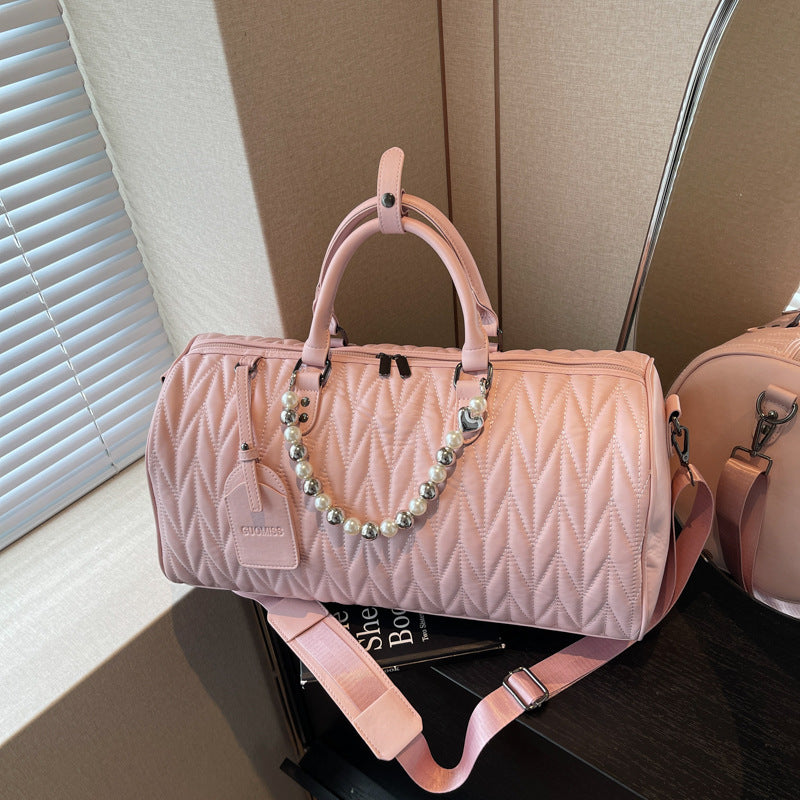 Edle Reisetasche Im Modernen Rautendesign Brehn