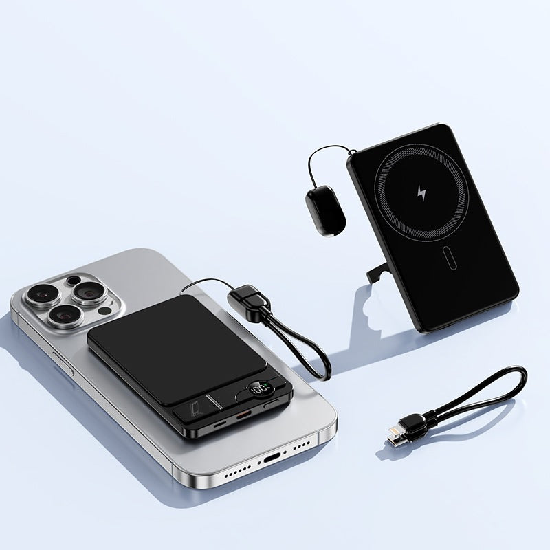 Tragbare Powerbank mit integrierter wireless Ladetechnologie und dualer Schnellladefunktion Brehn