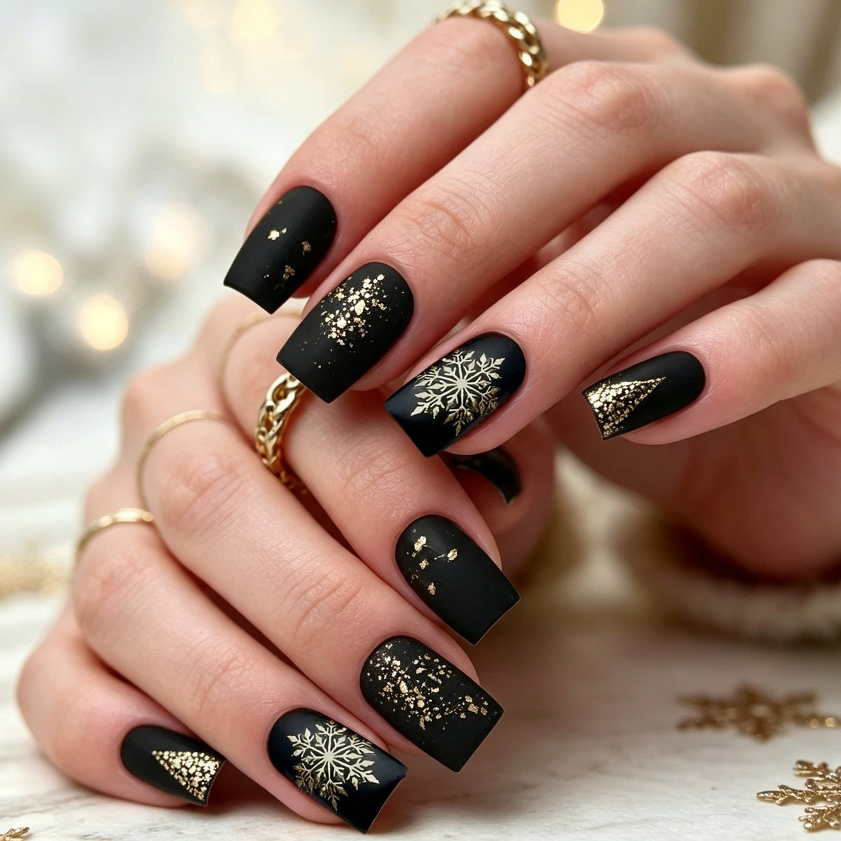 Festliche Winter-Themen Acryl-Nagelverlängerungen Brehn