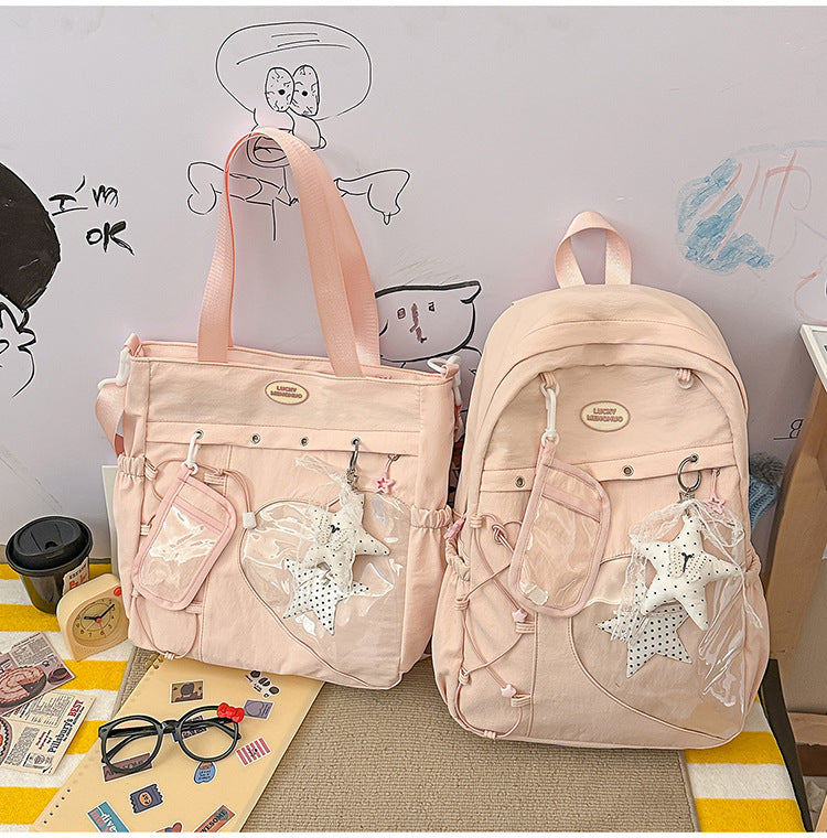 Mehrzweck-Schulrucksack mit Sternverzierung