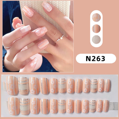 Abstraktes Blumen Presse-On Nagelset