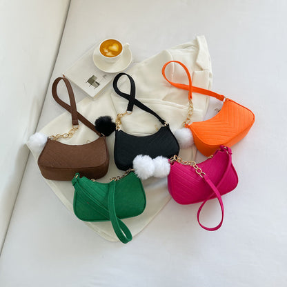 WoStylish Kunstfell Mini Handtasche Brehn