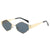 Damen geometrische Sonnenbrille mit luxuriösem Metallrahmen Brehn