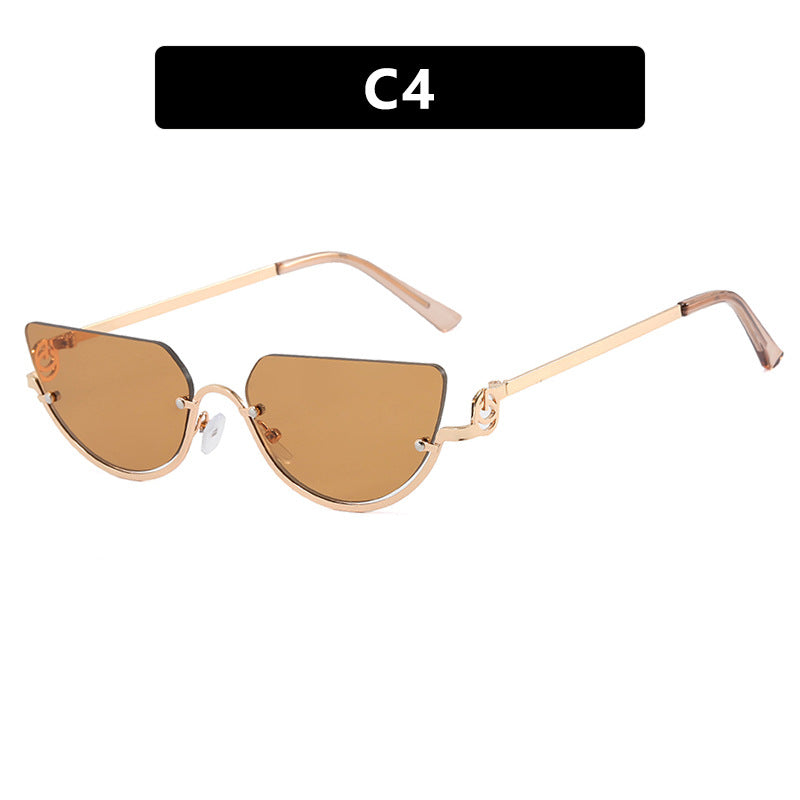Damen Cat-Eye Sonnenbrille mit goldfarbenem Metallrahmen und UV-Schutz Brehn