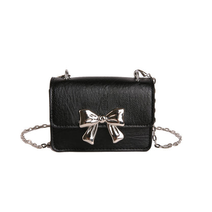 WoCharming Schleifenverzierte Mini-Handtasche Brehn