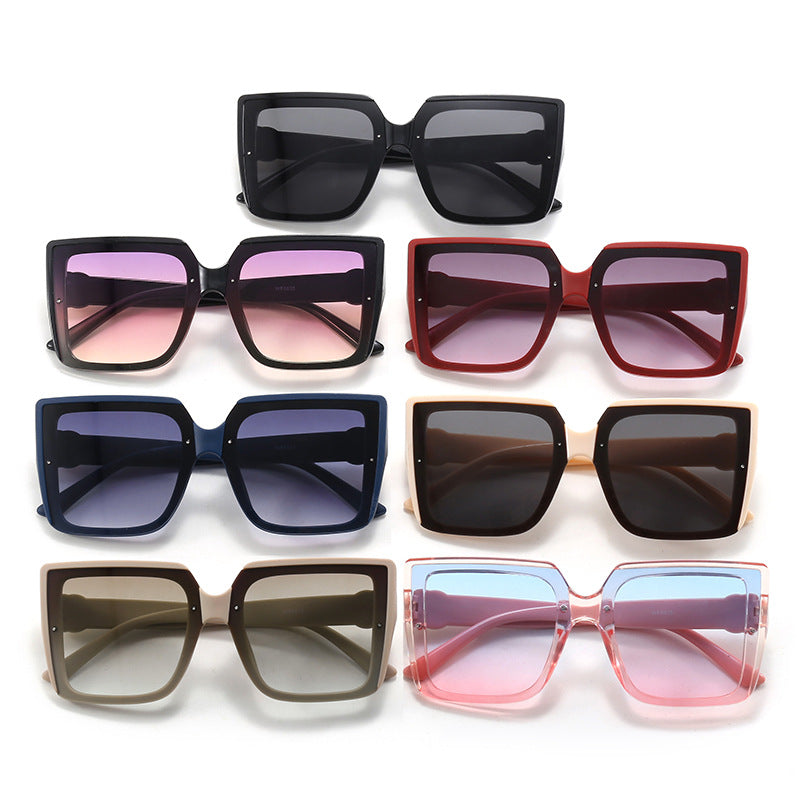 Damen quadratische Sonnenbrille mit einzigartigem Reifenelement Brehn