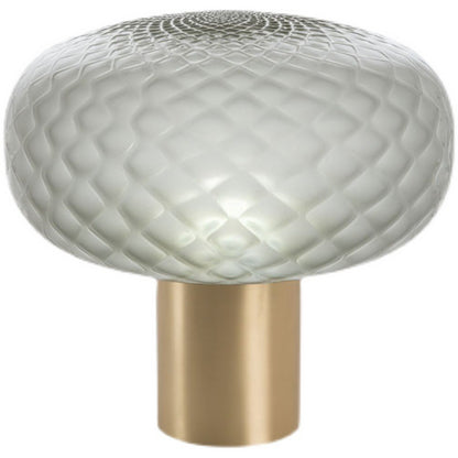 Glas Mushroom Tischlampe mit dekorativem Sockel