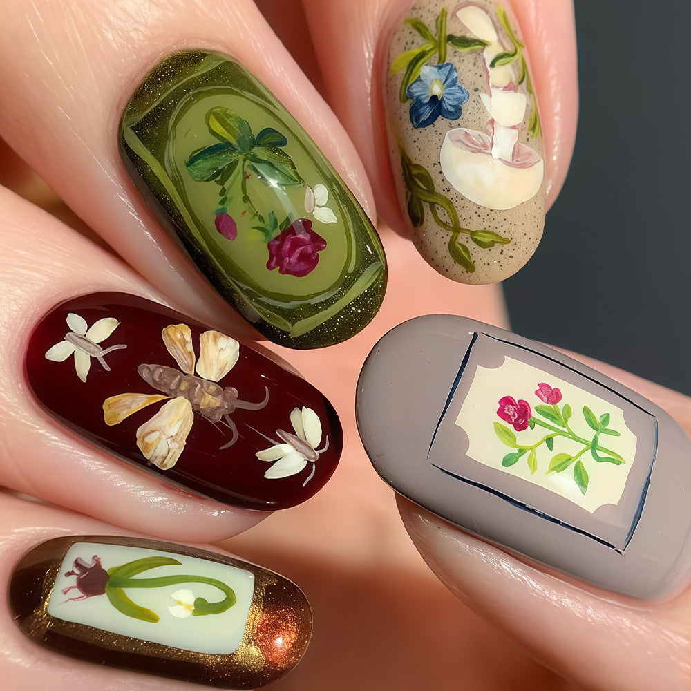 Saisonales thematisiertes Press-On-Nagelkunst-Set Brehn