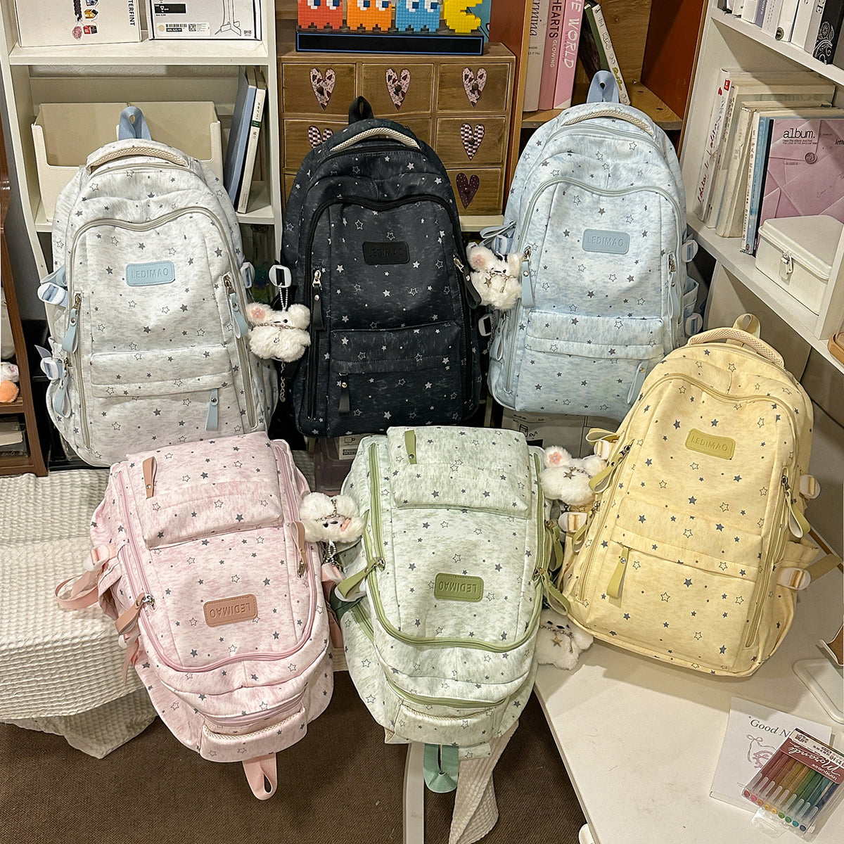 Stylischer Sternmuster-Rucksack Brehn 1791205059