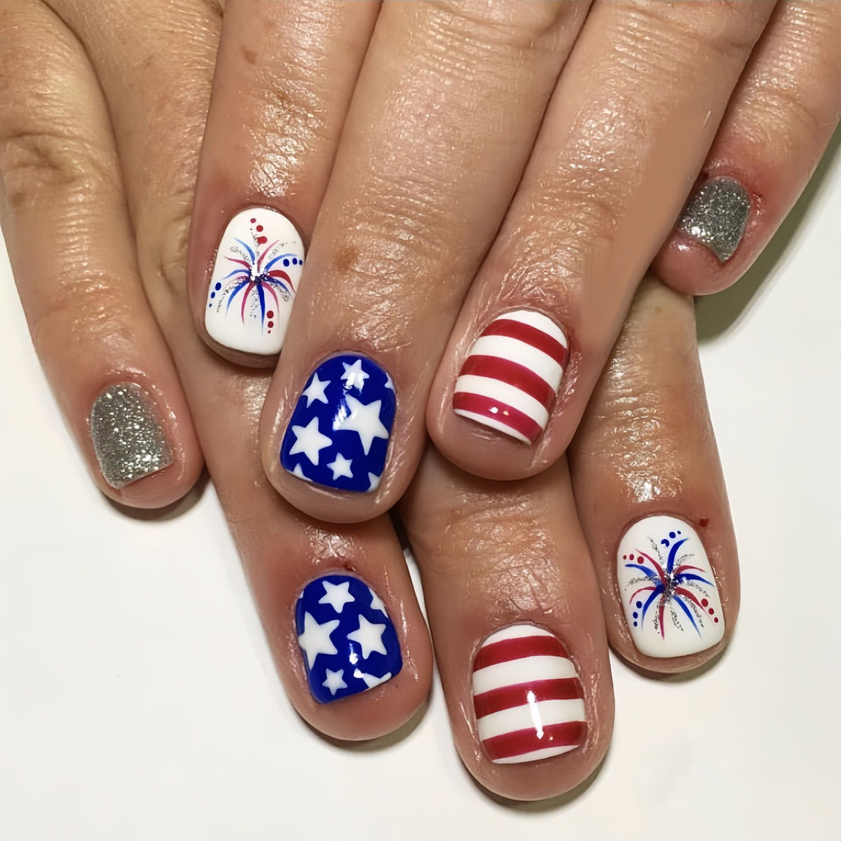 Festliches Feuerwerk und Stern Nagelkunst Set Brehn
