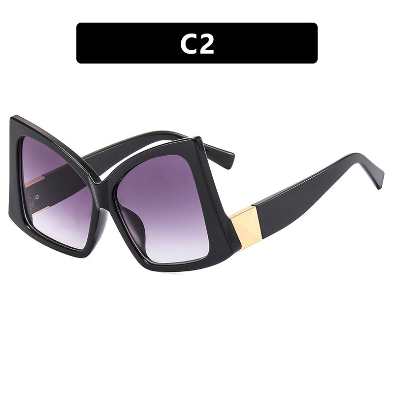 Damen oversized Sonnenbrille mit elegantem quadratischen Rahmen und schützendem UV-Schutz Brehn