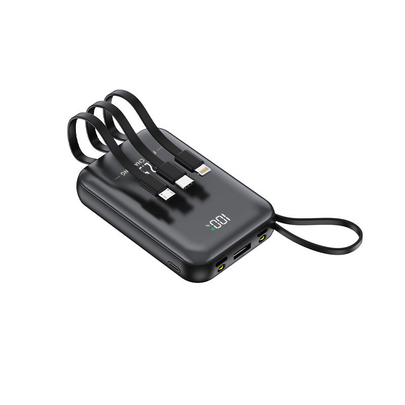 Tragbare Powerbank mit Integrierten Ladekabeln und Schnellladefunktion Brehn