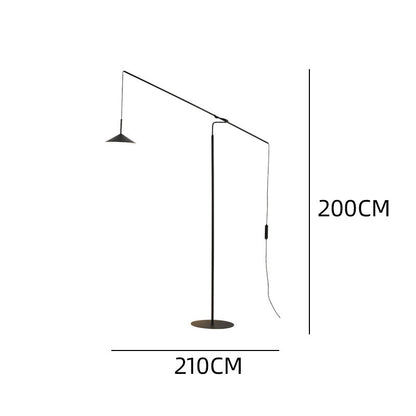 Verstellbare Bogenstehlampe mit minimalistischem Design
