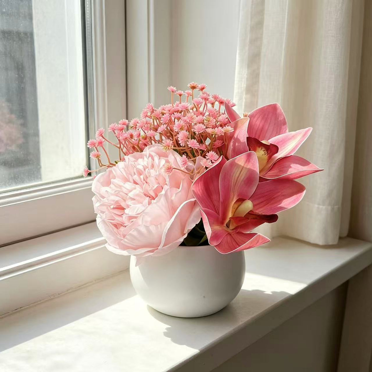 Lebensechte Blumendekoration für die Wohnkultur