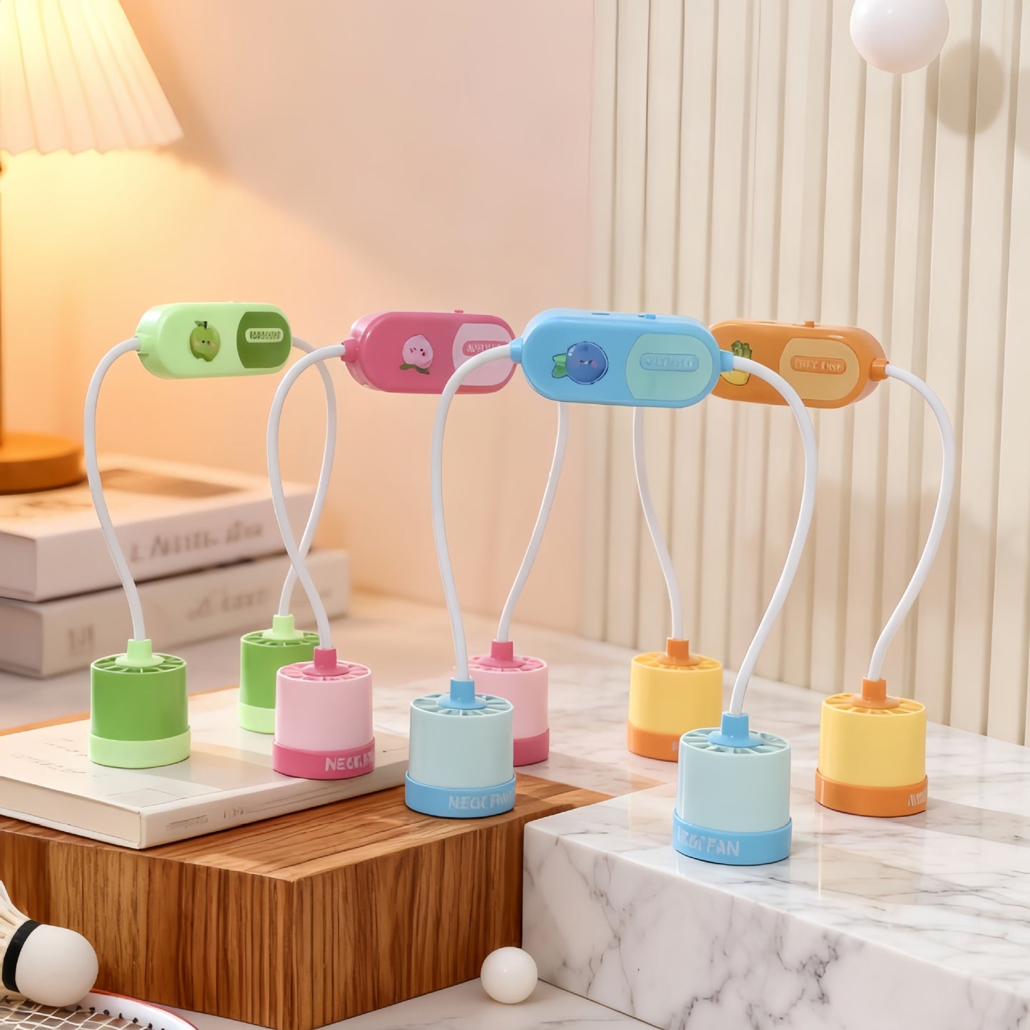 Damen Tragbarer Nackenventilator mit flexiblem Design und leistungsstarker Luftzirkulation Brehn