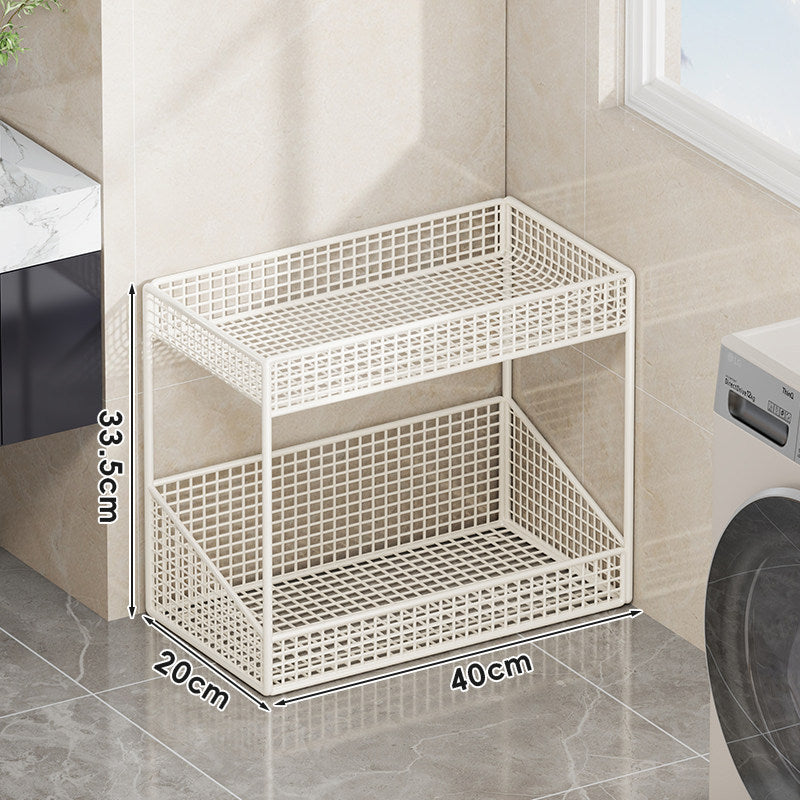 Kompakte dreistufige belüftete Metallgitter-Organizer-Regal für Arbeitsplatte und Schrank