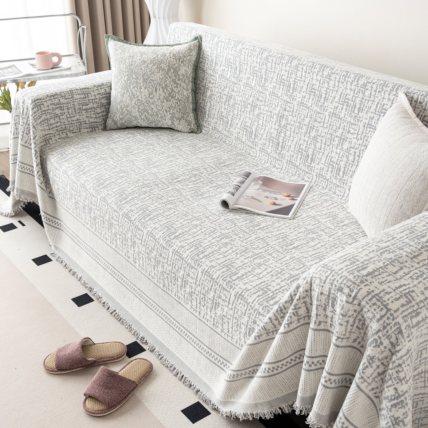 Strukturiertes Sofa-Wurfdecke