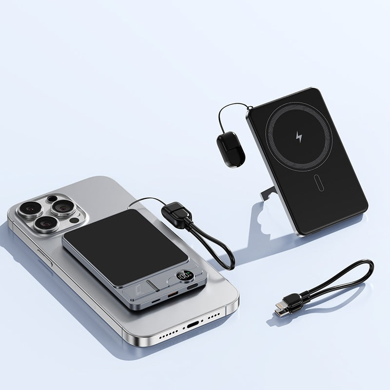 Tragbare Powerbank mit integrierter wireless Ladetechnologie und dualer Schnellladefunktion Brehn
