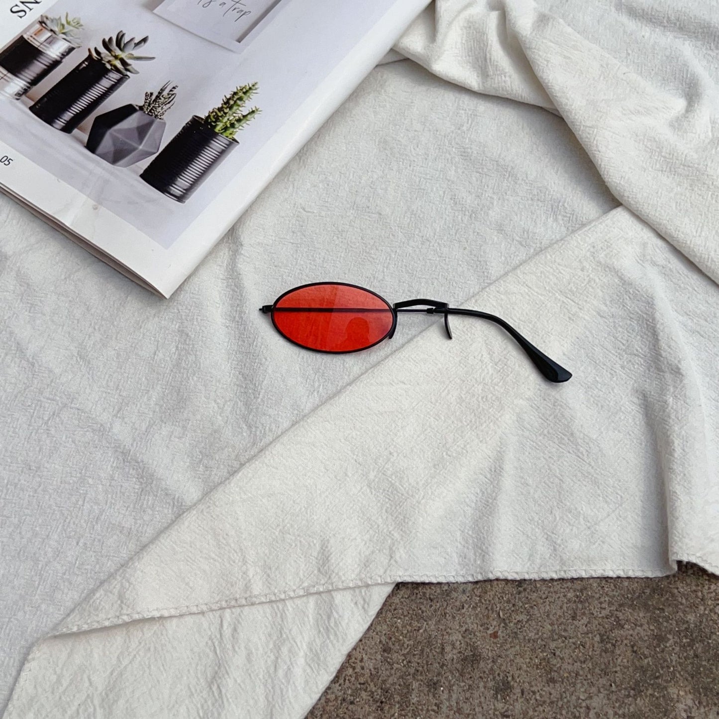 Retro-inspirierte ovale Rahmenbrille Brehn