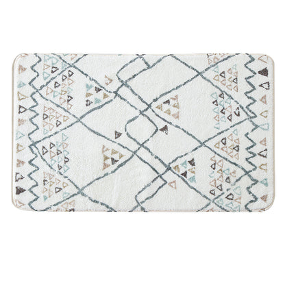 Boho-Baumwoll-Badvorleger mit Fransen und geometrischem Diamantmuster Brehn