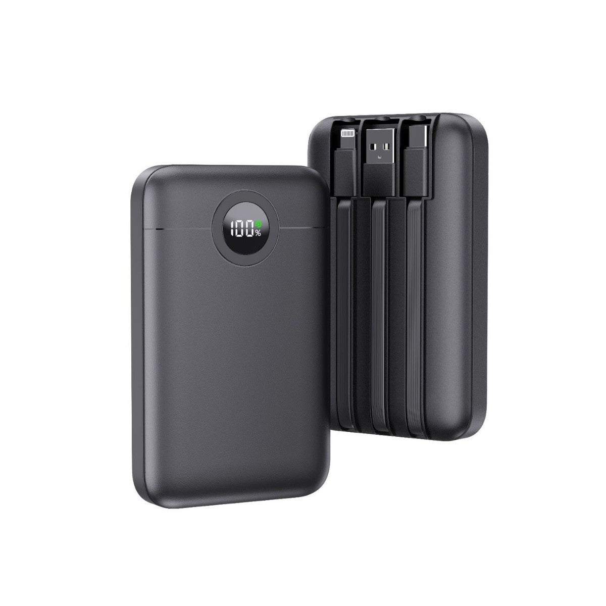 Tragbare Powerbank mit Intelligentem Kabelmanagement und Led-Ladestandsanzeige Brehn