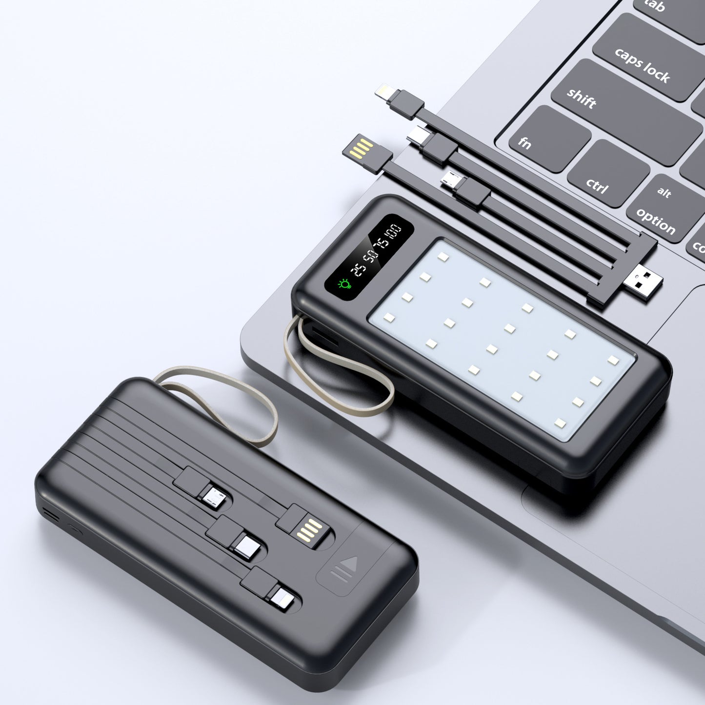 Tragbare Powerbank mit multifunktionalem USB-C Ladekabel Brehn