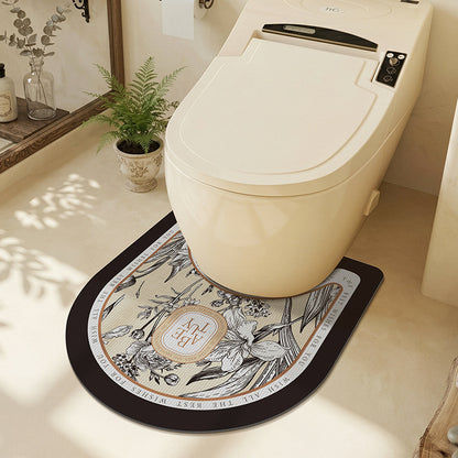Florales Muster Toilettenteppich