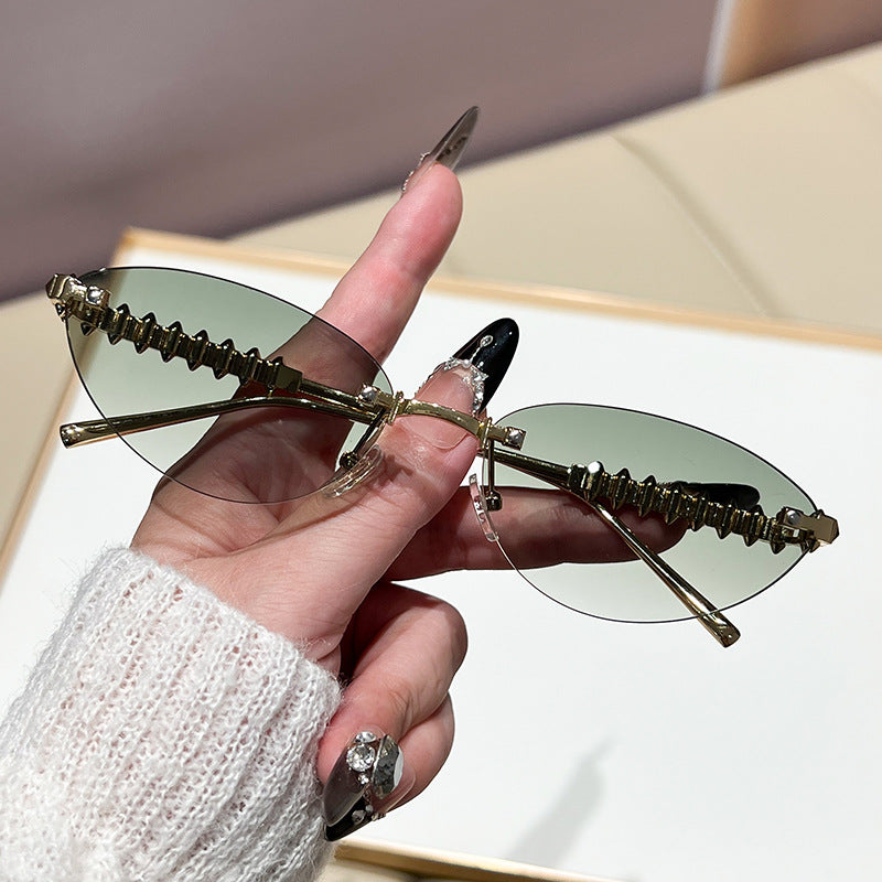 Damen modische Brille mit elegantem goldenen Rahmen Brehn