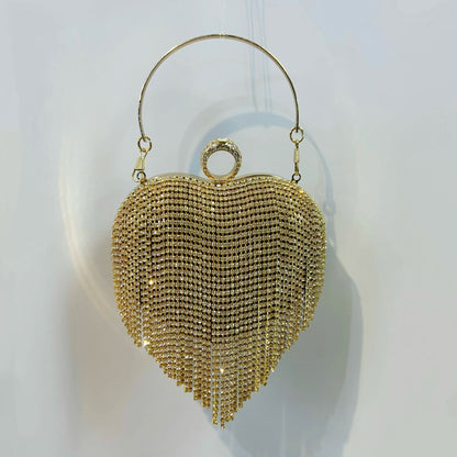 Herzförmige Strass Abendhandtasche