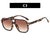 Damen modische Sonnenbrille mit quadratischem Rahmen und auffälligen Gläsern Brehn