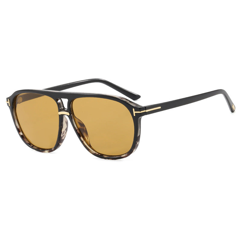 Damen quadratische Sonnenbrille mit luxuriösem Schildkrötenmuster und polarisierenden Gläsern Brehn