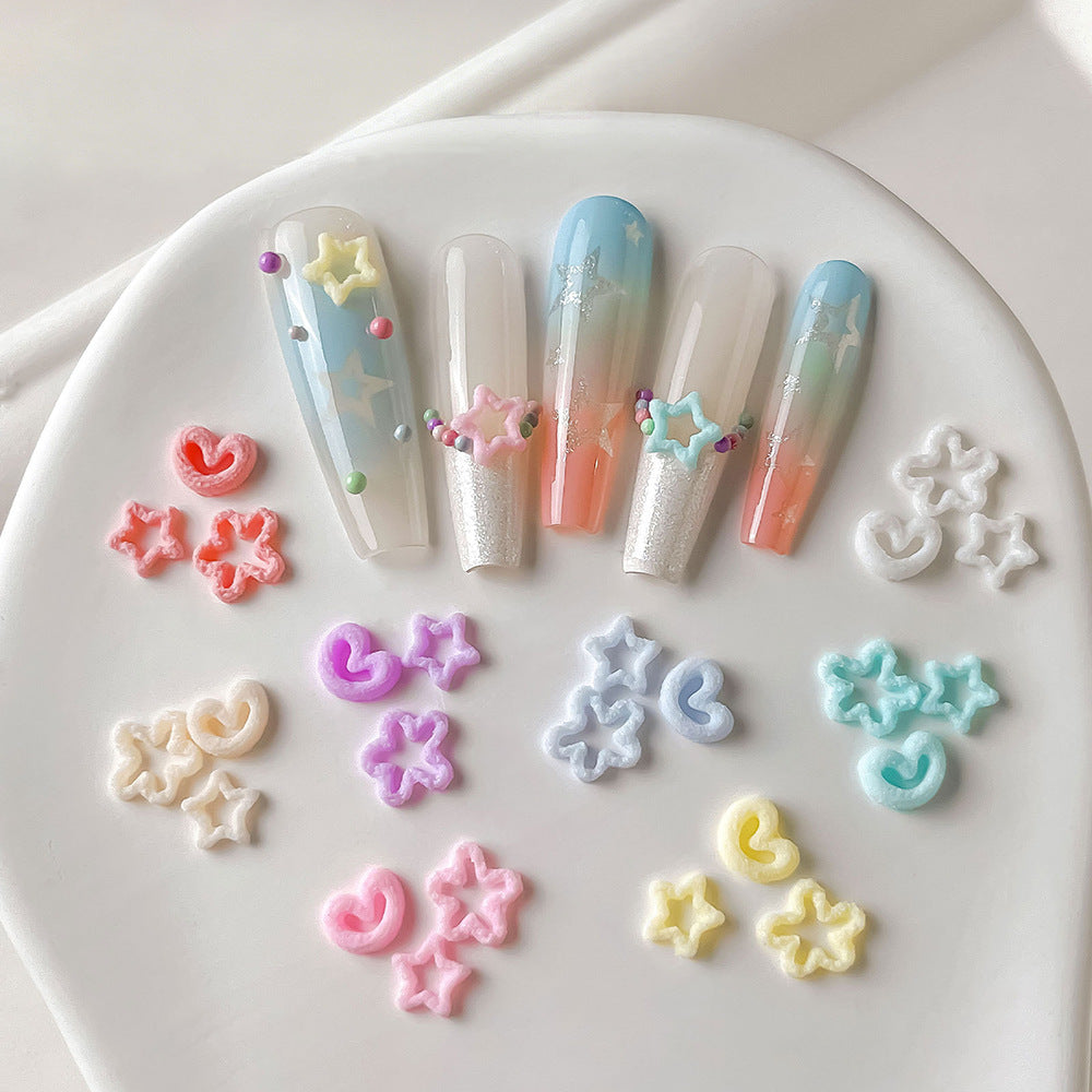 Farbige Gemischte Nagelkunst Charms