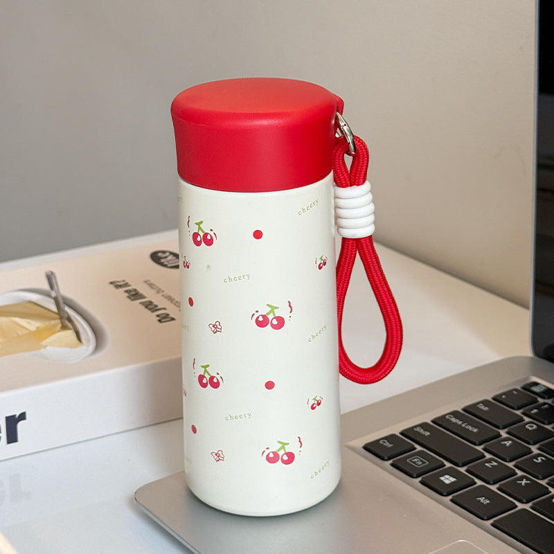 Damen Isoliertrinkflasche mit praktischem Trageband und verspieltem Design Brehn