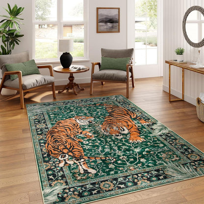 Künstlerischer Tigerprint Bereichsteppich Brehn