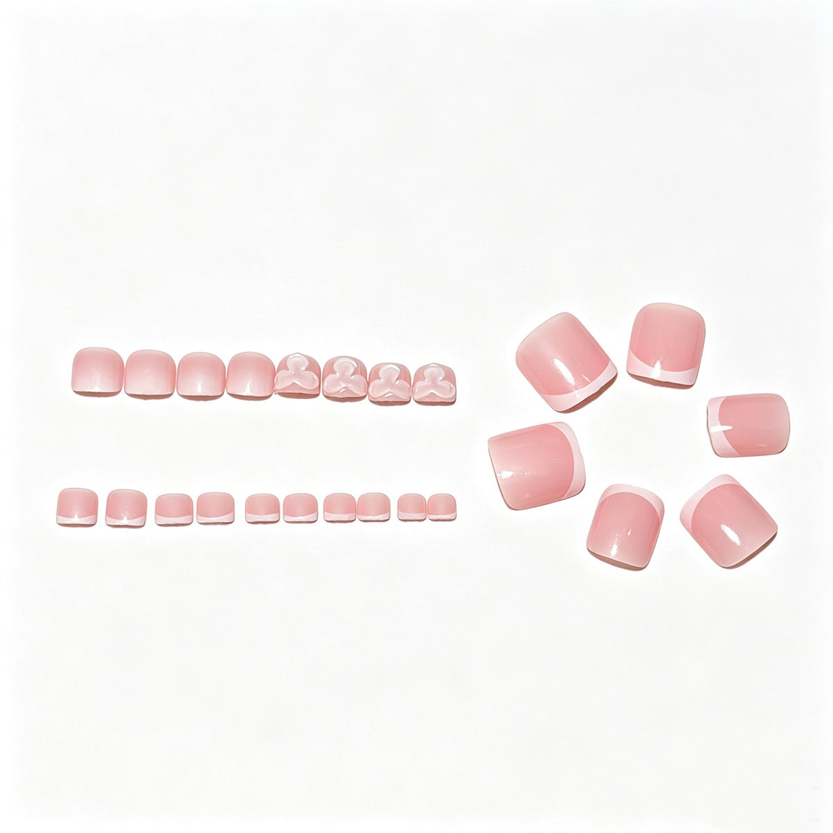 Dekorative Press-On Nail Art Tipps mit Schleifen-Design Brehn