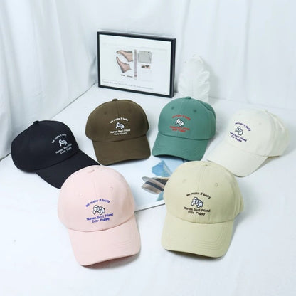 Damen Bestickte Welpen-themed Baseballcap Brehn